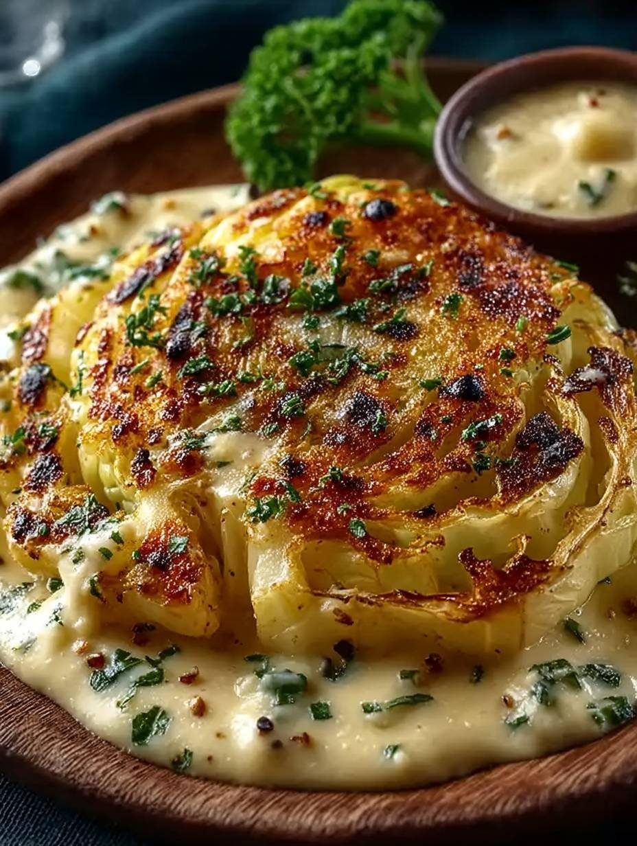 Überbackener Spitzkohl mit cremiger Sauce image 2