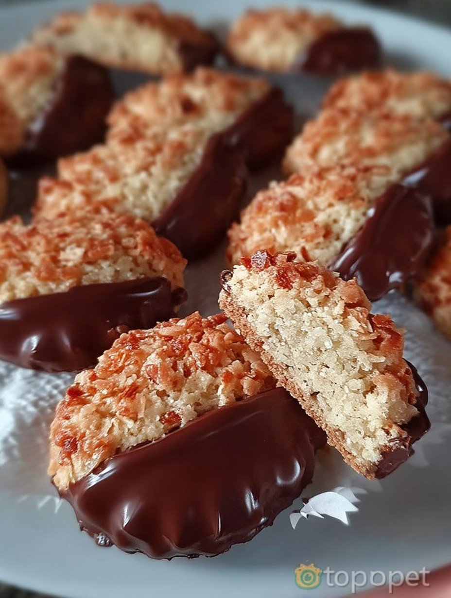 Weihnachtsplätzchen mit Schokolade und Kokosraspeln – besser als Linzer Plätzchen image 2