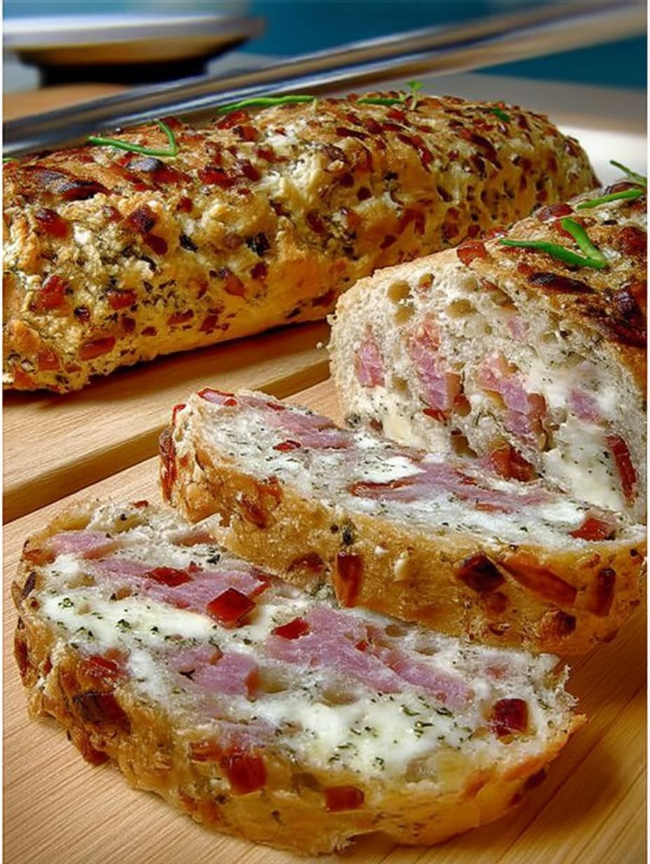 Zwiebel-Käse-Schinken-Brot image 2