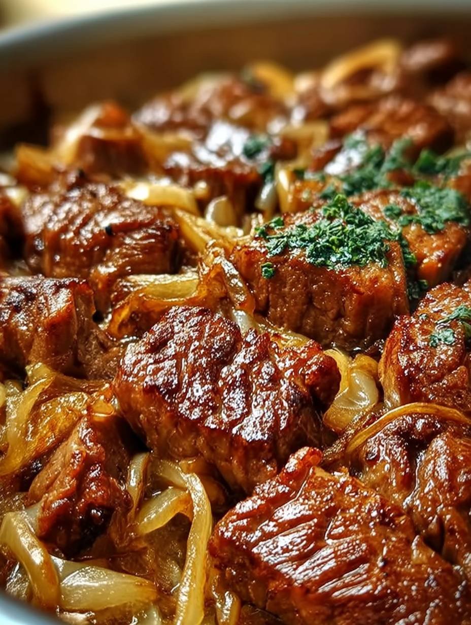 Zwiebelfleisch mit Soße image 2