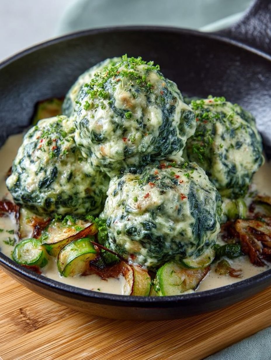 proteinreiche Spinatknödel image 2