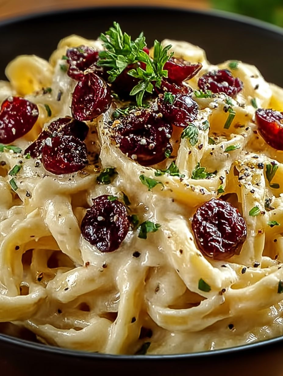Brie-Pasta mit Preiselbeeren image 2