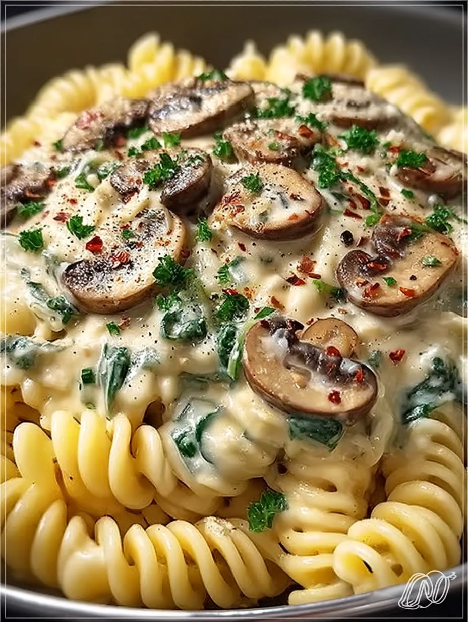 Cremige Knoblauch-Pilz-Pasta image 2