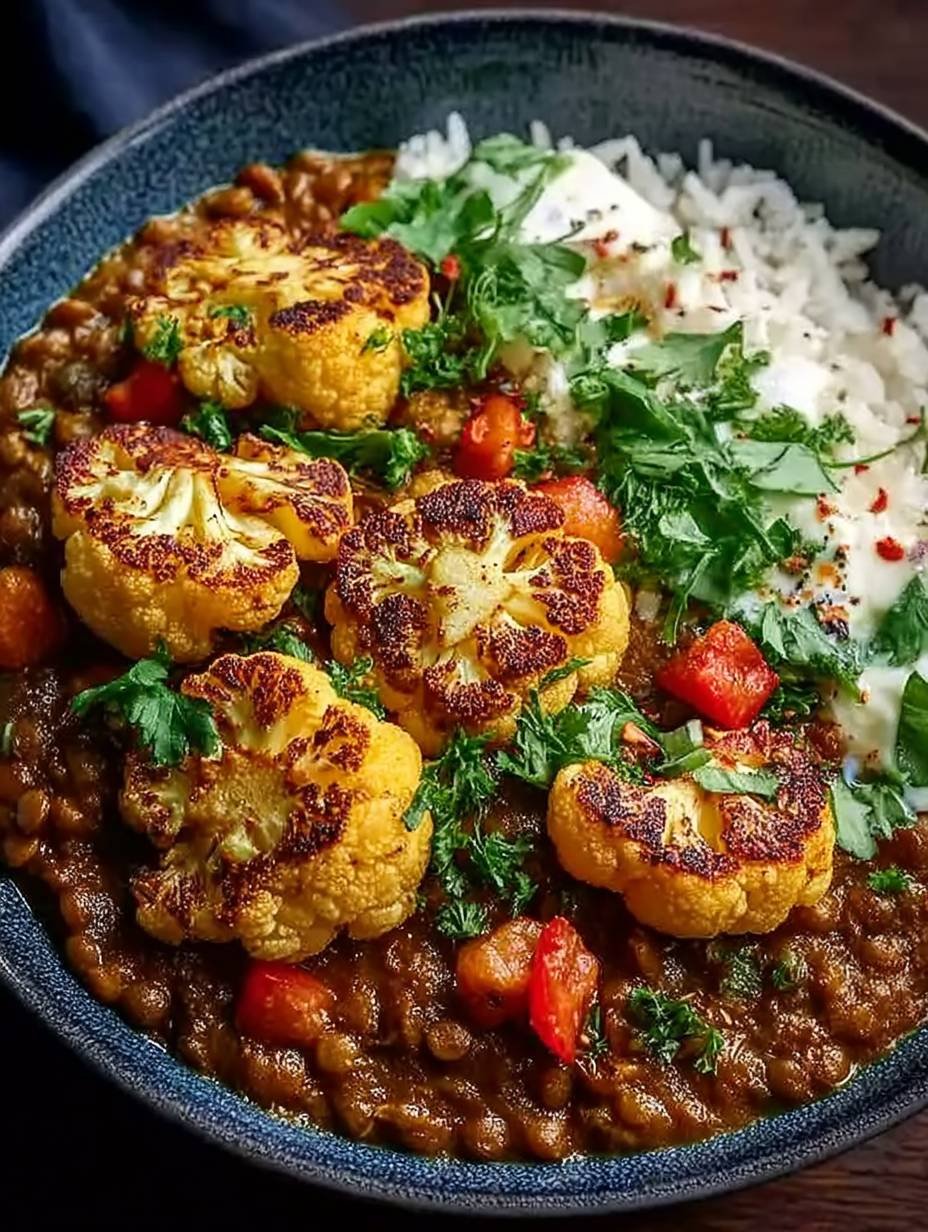 Geröstetes Blumenkohl Linsen Curry image 2