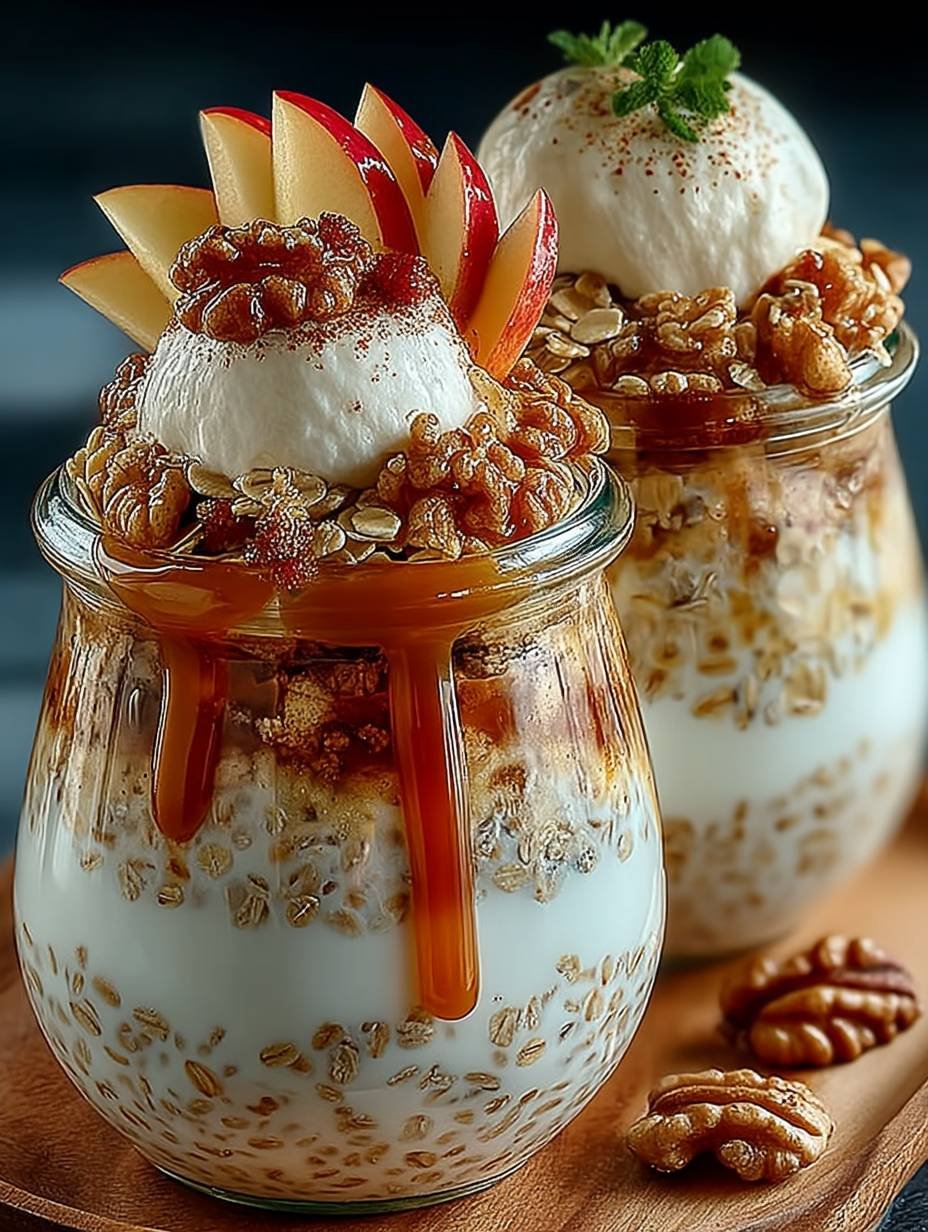 Gesunde Apfelkuchen Overnight Oats für Kinder ausprobieren image 2