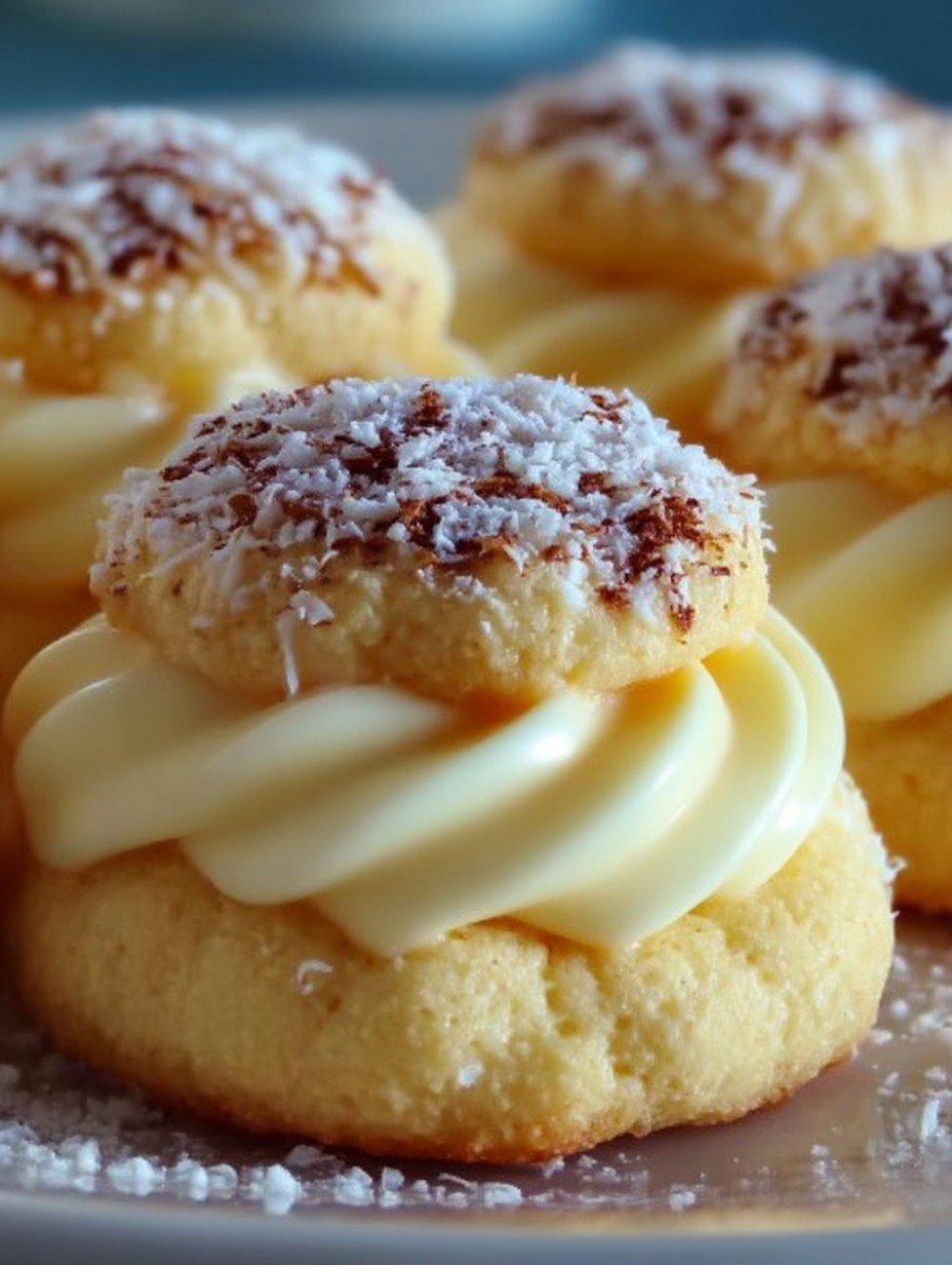 Kokosplätzchen mit weißer Schokoladen Füllung image 2