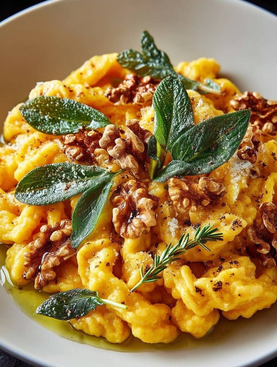 Kürbis-Spätzle mit Walnüsse Salbei image 2