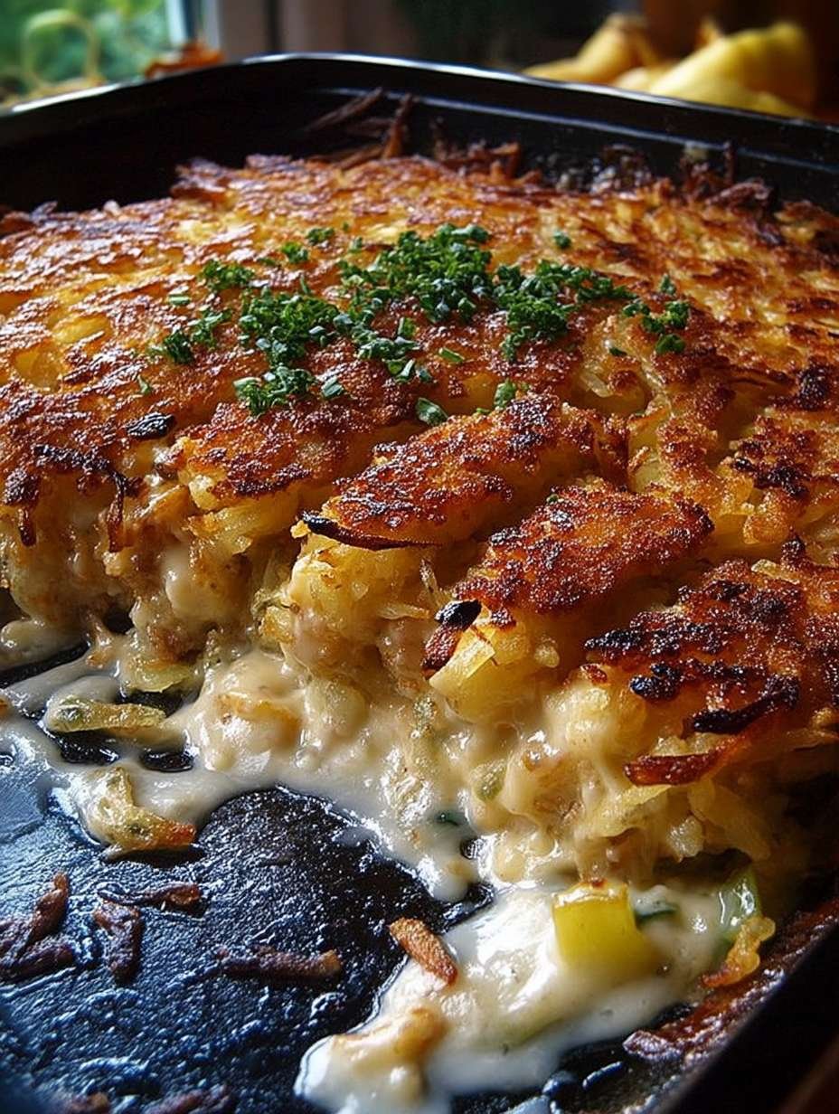 Putenschnitzel in Käse Lauch Sauce mit Rösti überbacken image 2