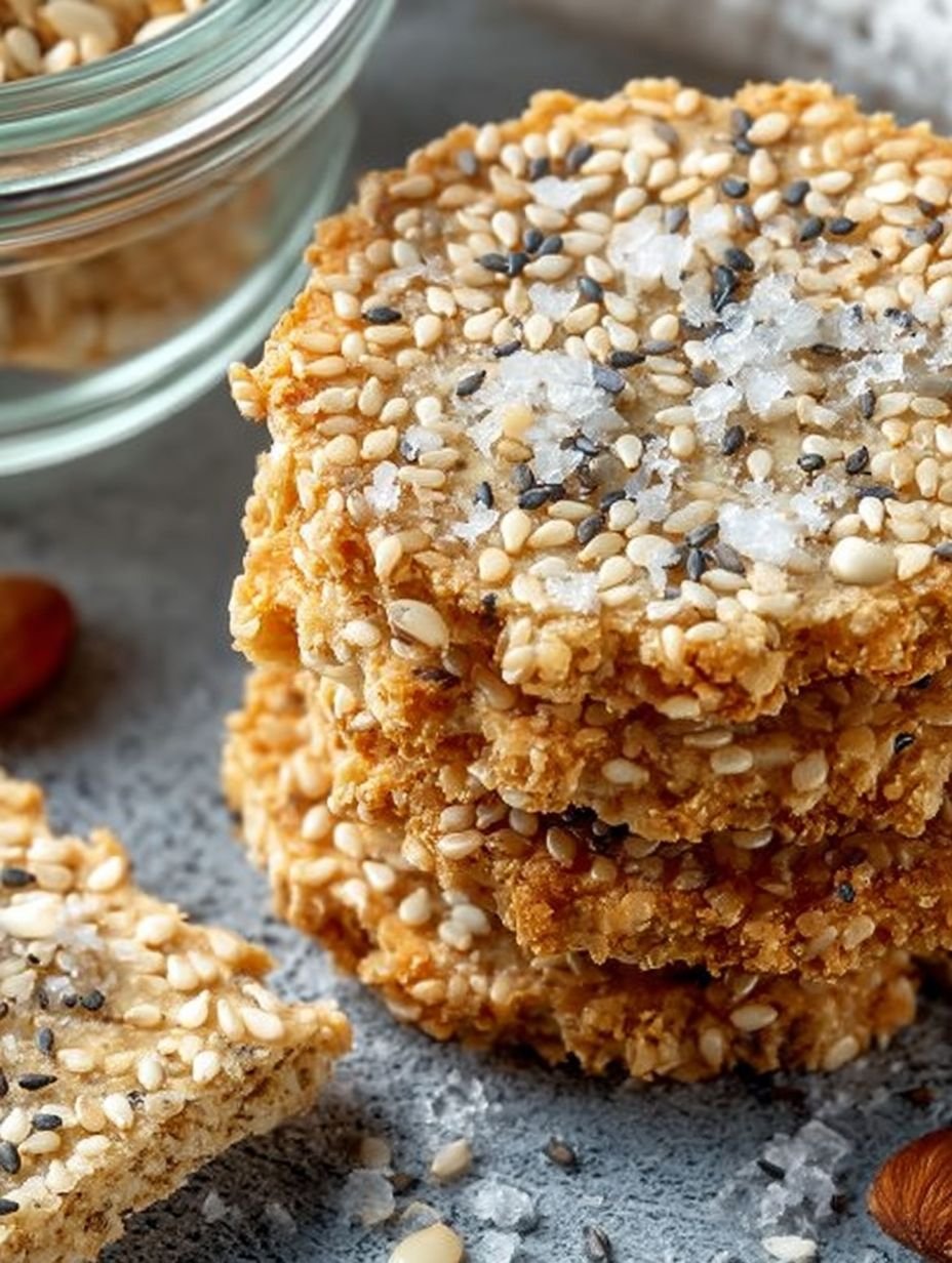 Süße Low carb Sesam-cracker für zwischendurch image 2