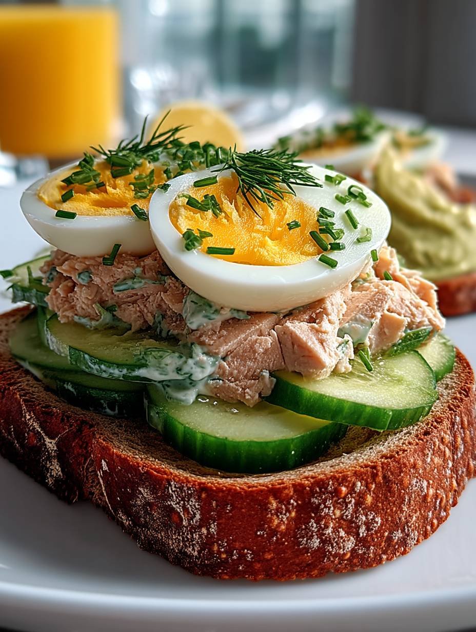 Thunfisch Sandwich mit Ei und Gurke image 2