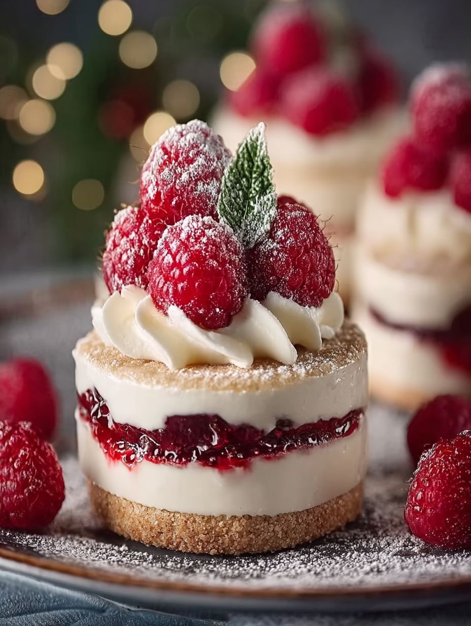 Vanillekipferl Dessert mit Himbeeren image 2