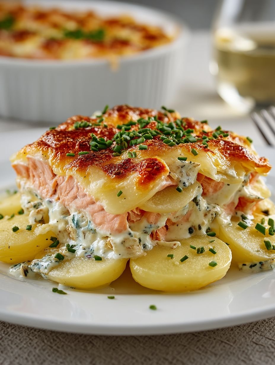 Zarter Lachs Auflauf mit Kartoffeln image 2