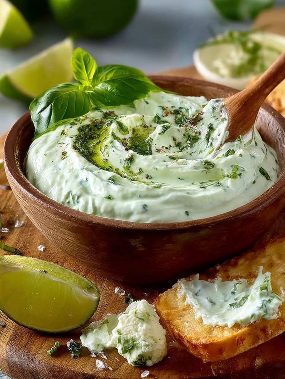 Basilikum Limette Creme Fraiche Dip image 2