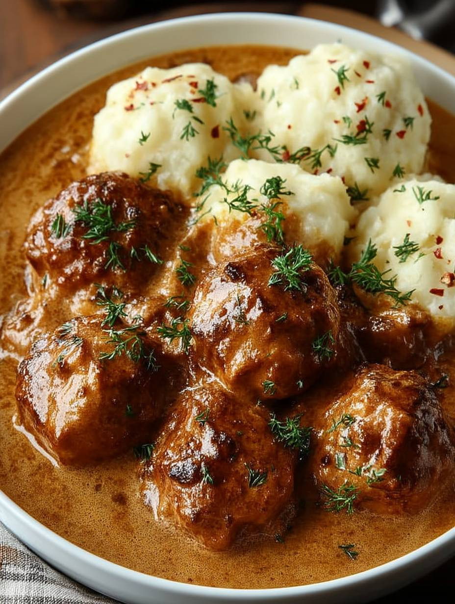 Butterzartes Rahmgulasch mit Serviettenknödel Rezept image 2