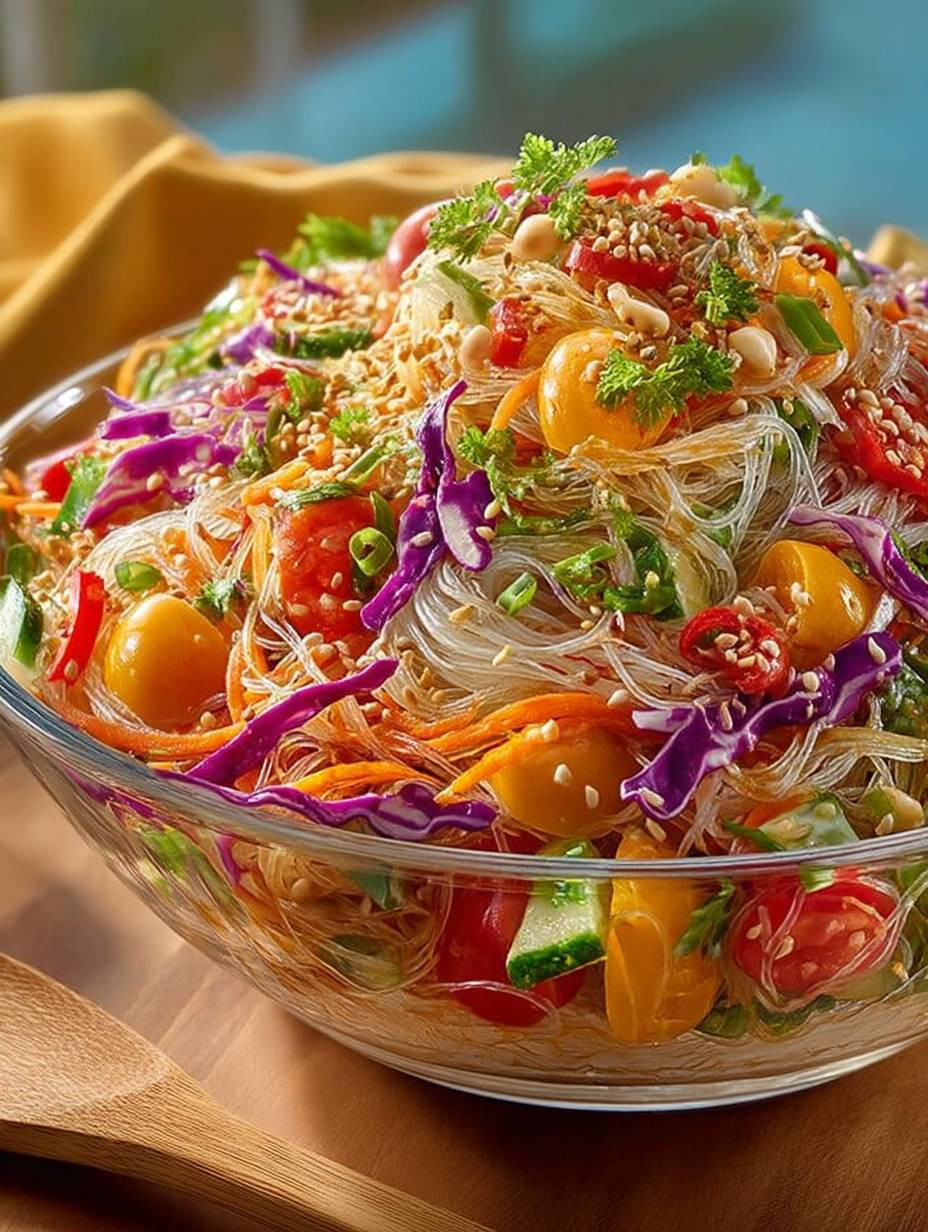 FARBENFROHER GLASNUDELSALAT image 2