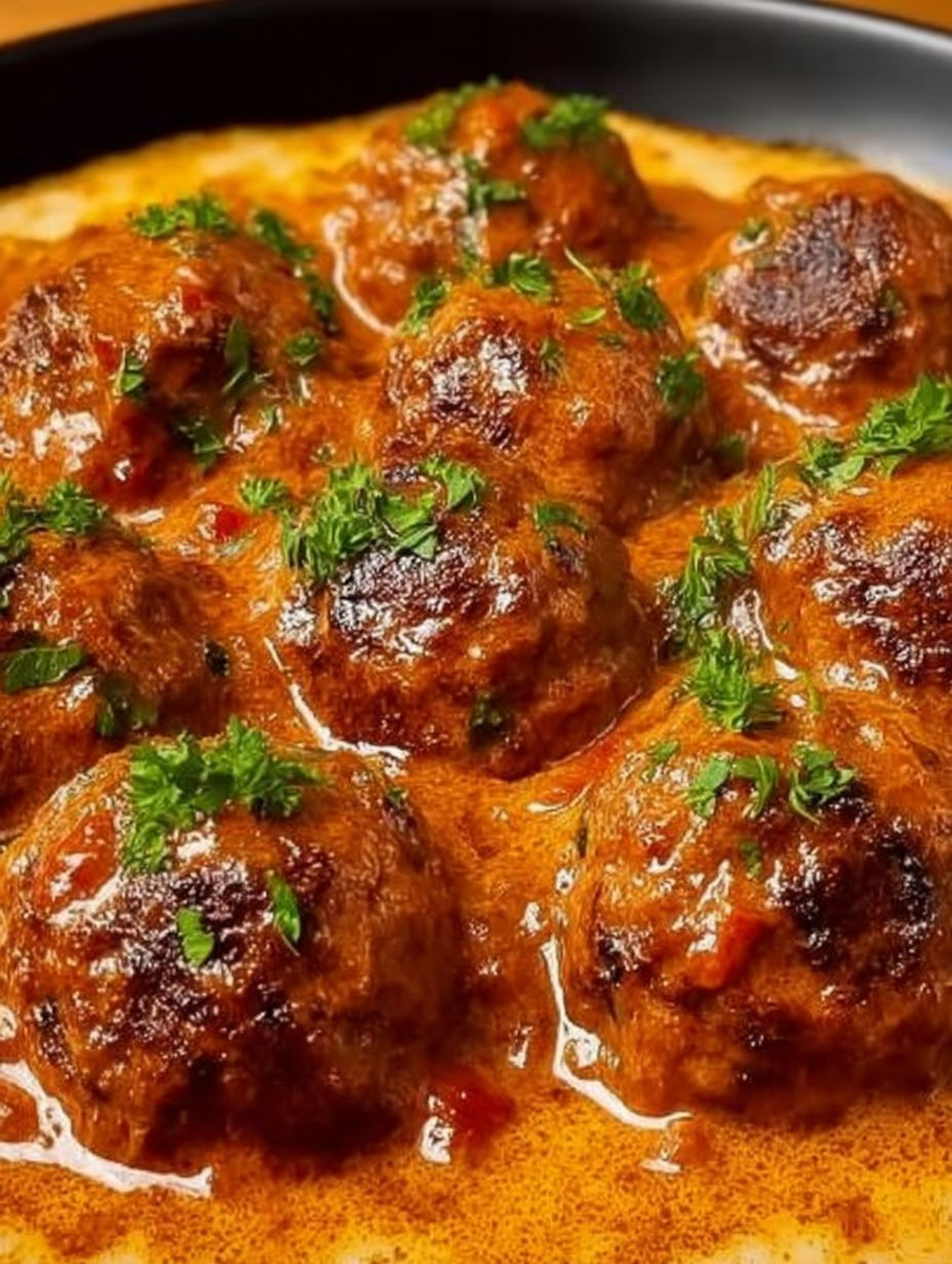 Fleischbällchen in einer Ajvar Parmesan Sauce image 2