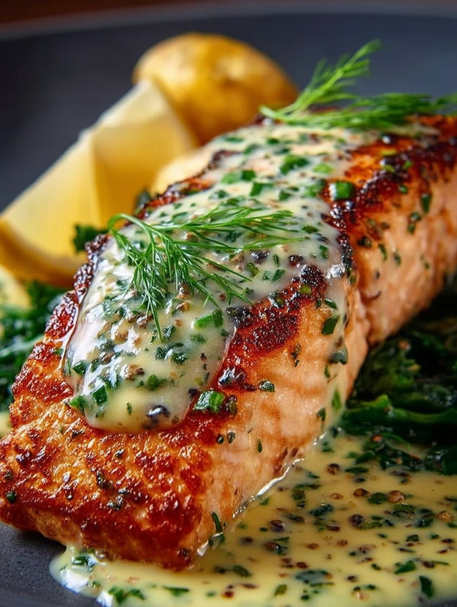 Gebackener Lachs Zitronen Sauce image 2