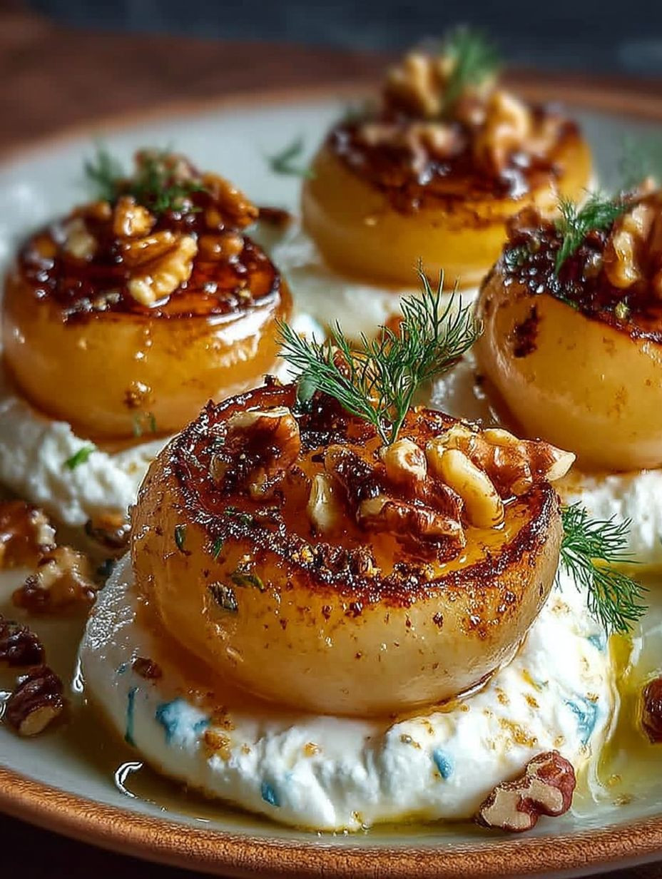 Gebratene Birnen mit Mascarpone Honig und Nüssen image 2