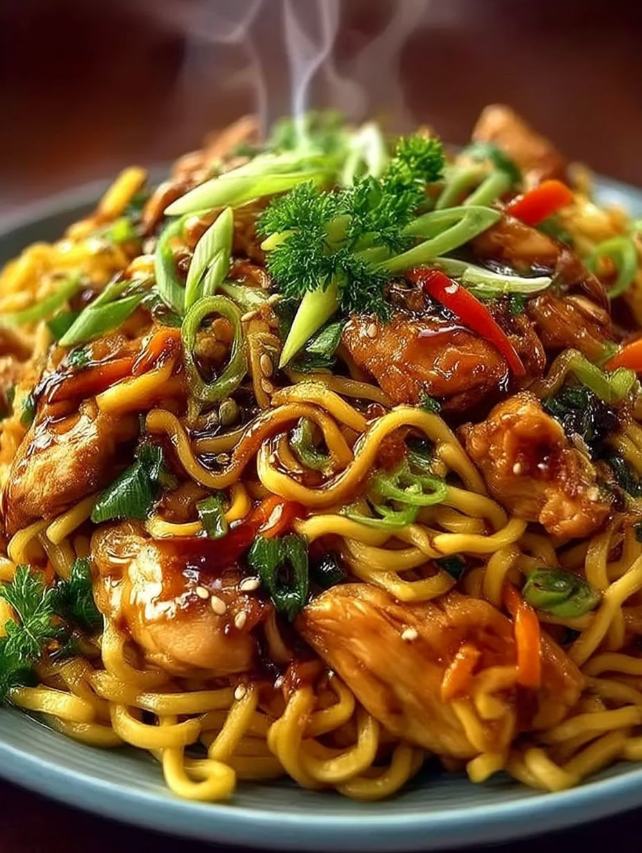 Gebratene Nudeln mit Hähnchen image 2