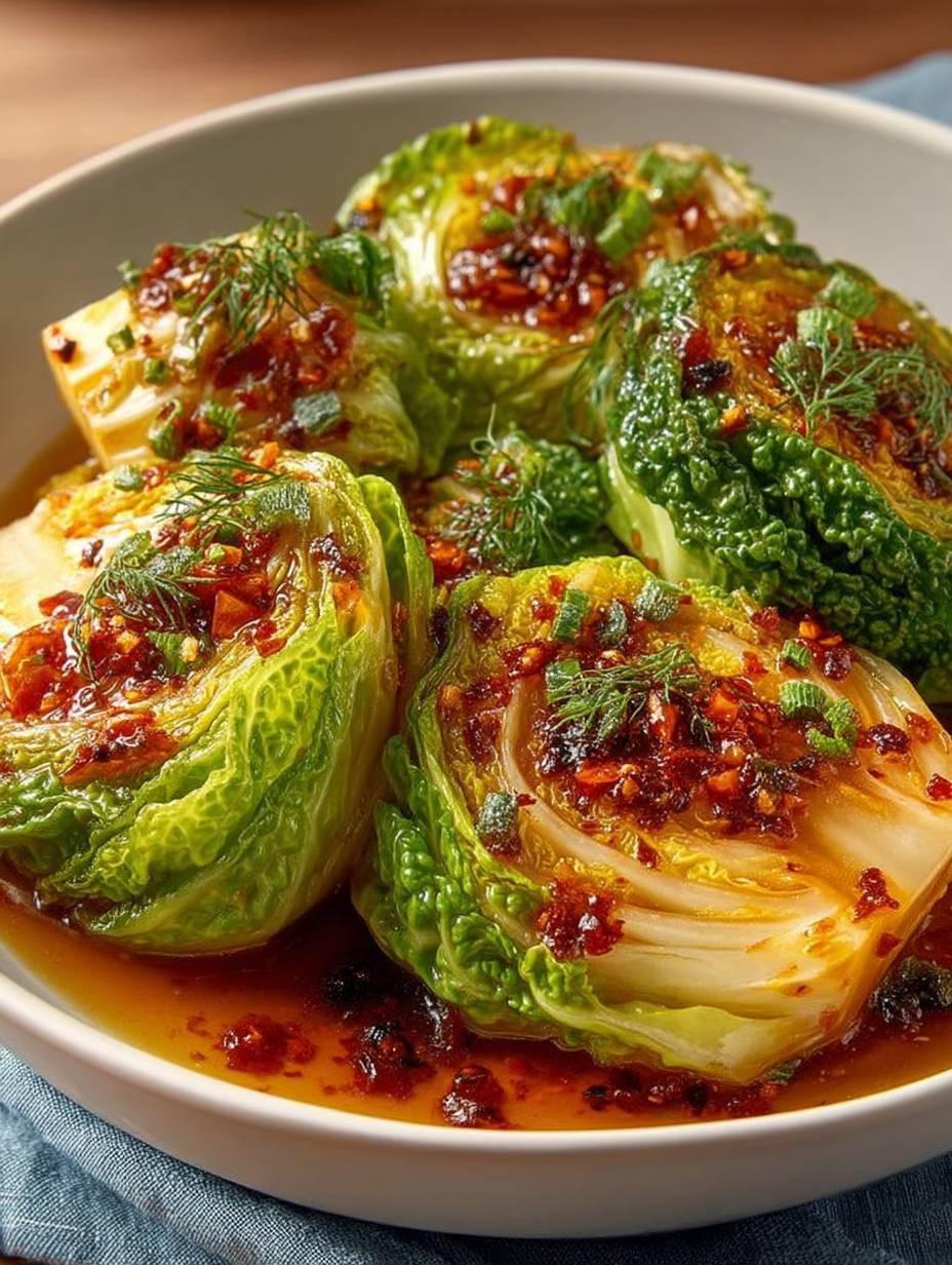 Geschmorter Spitzkohl mit Würziger Sauce image 2