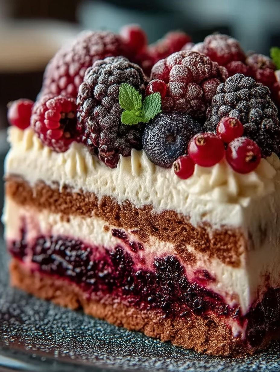 Gewürztorte mit Waldbeeren und Mascarpone-Zimt-Creme image 2