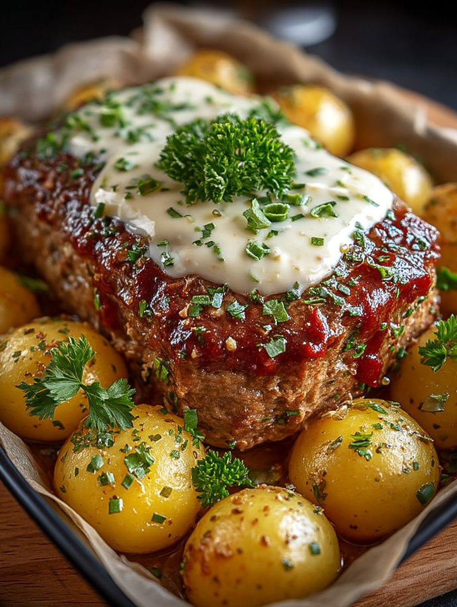 Hackbraten mit Kartoffeln Sahne image 2