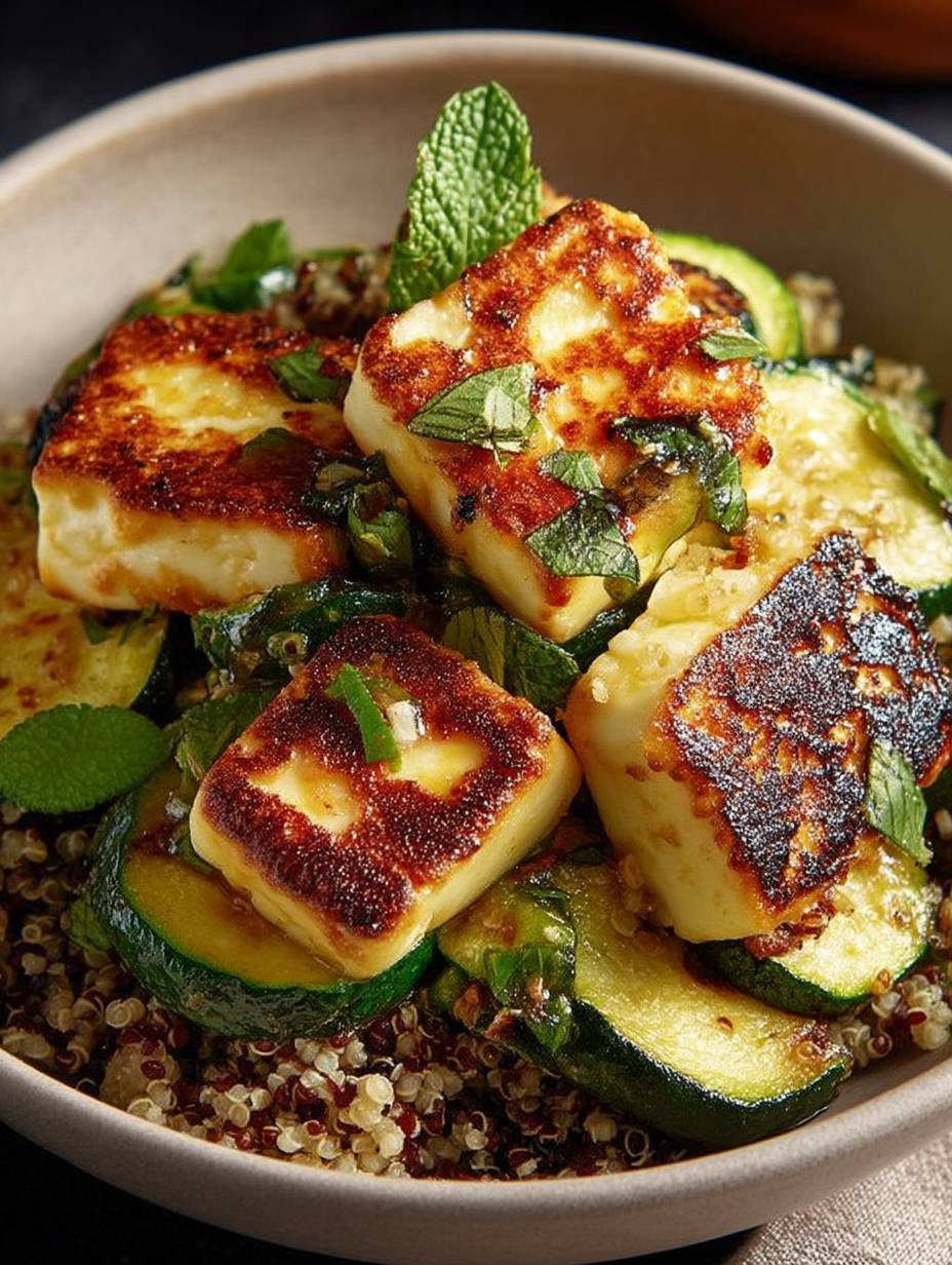 Halloumi-Quinoa-Bowl mit gebratener Zucchini image 2