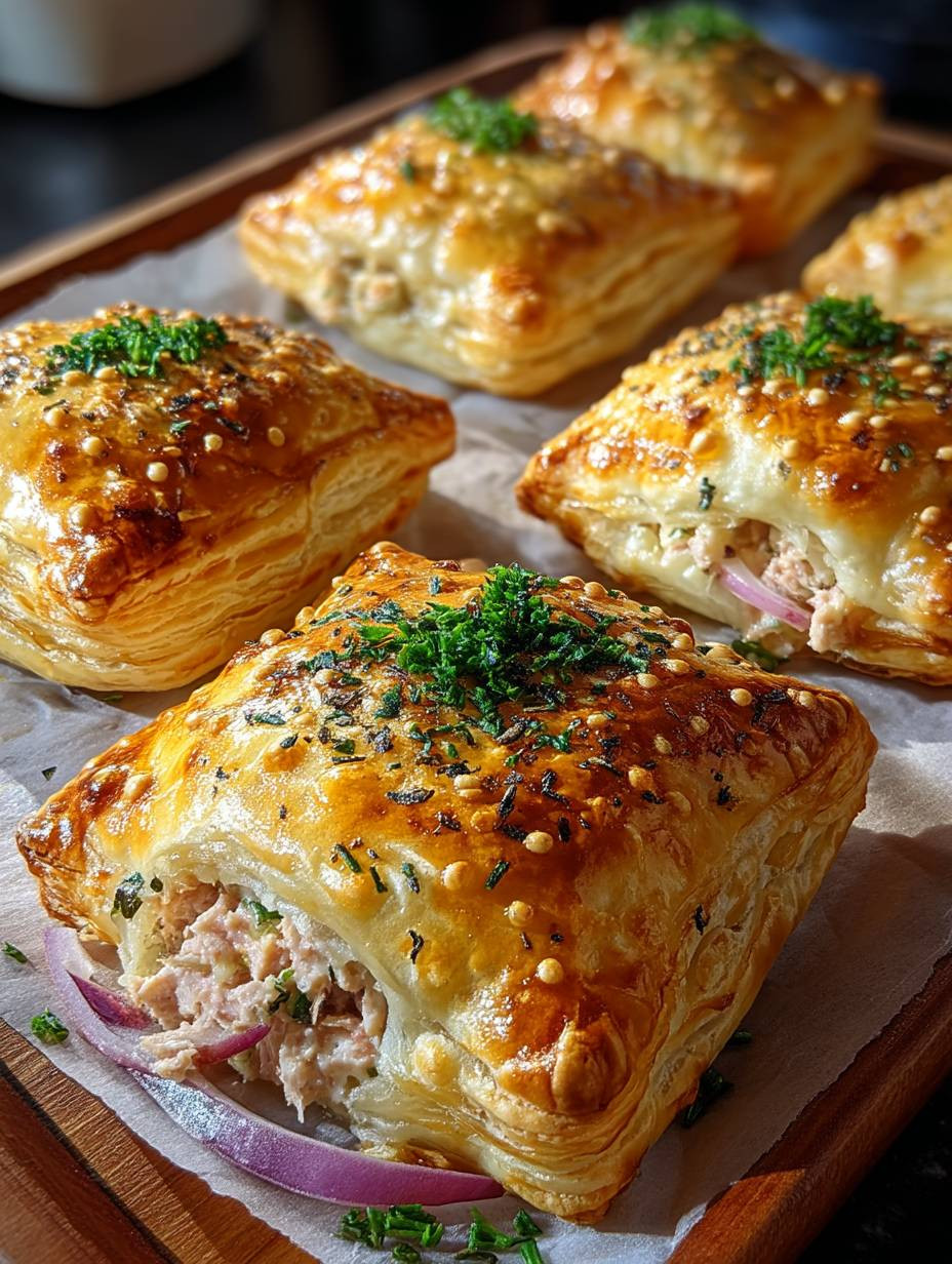 Knusprige Blätterteigtaschen mit Thunfischfüllung: Ein Genuss für jeden Anlass! image 2