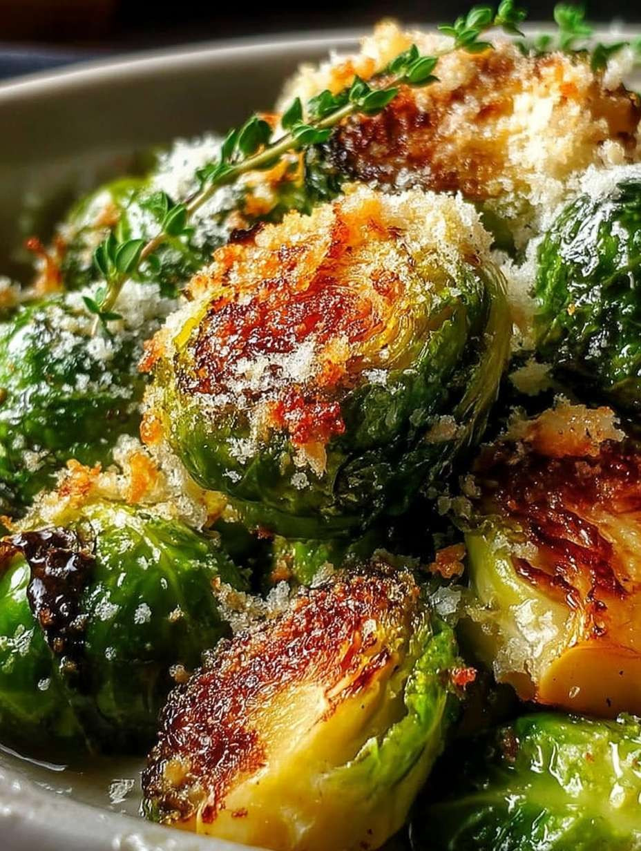Knusprige Knoblauch Parmesan Rosenkohl image 2