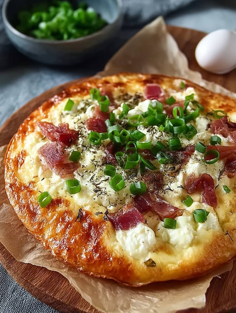 Low Carb Flammkuchen mit Quark-Eier-Teig image 2