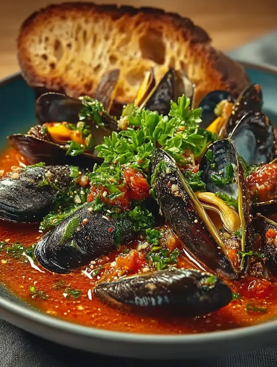 Miesmuscheln in Tomaten-Knoblauch-Sauce image 2