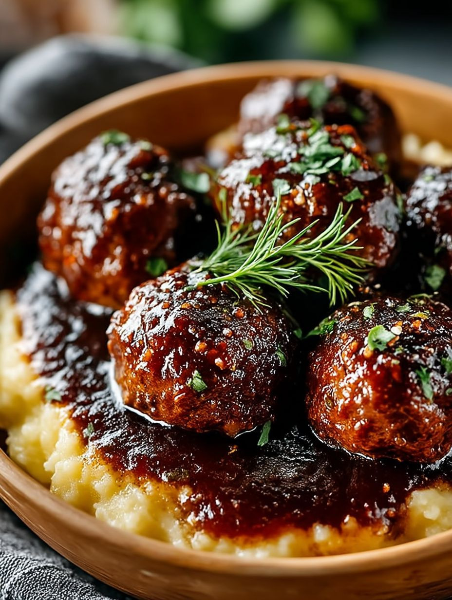 Rotwein geschmorte Fleischbällchen image 2