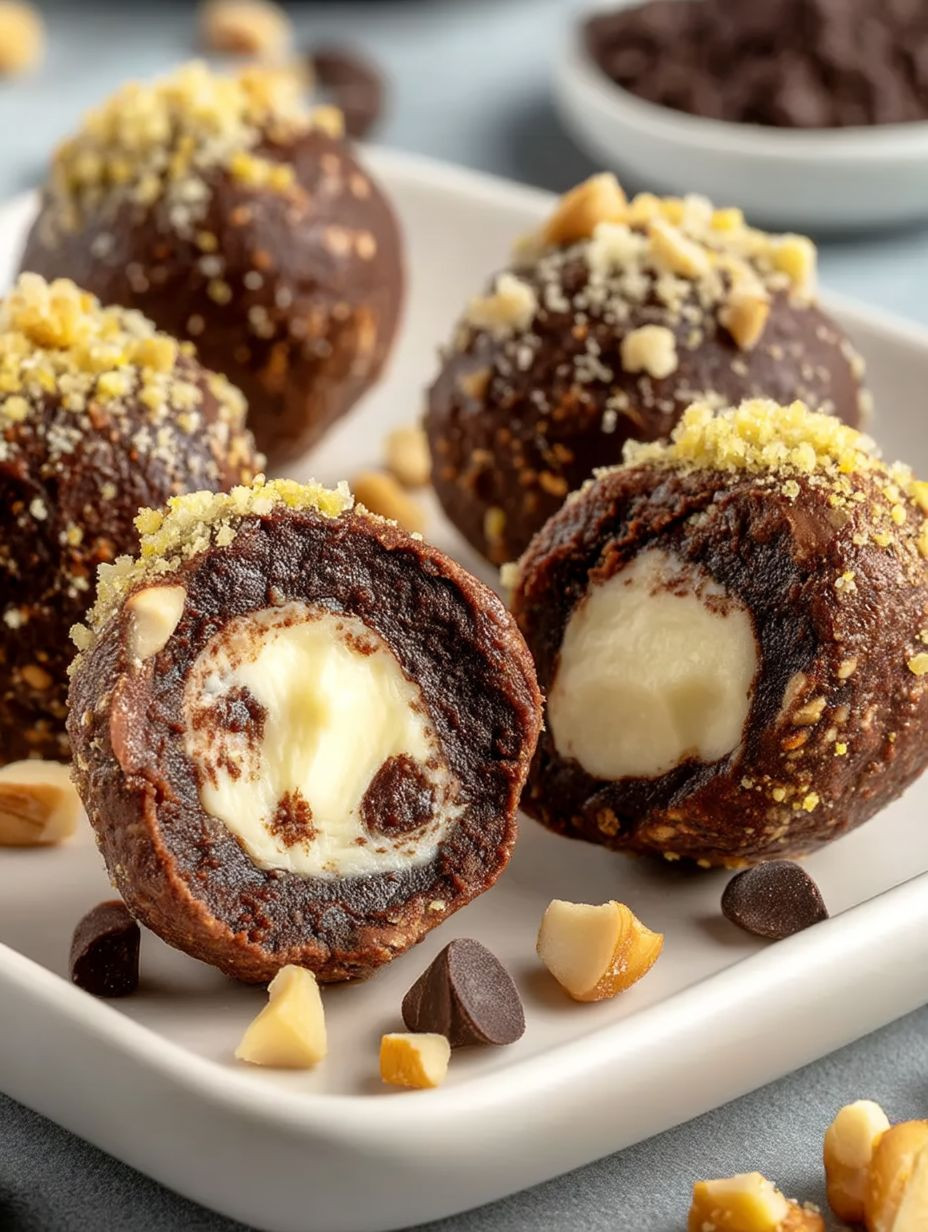 Schoko-Nuss Energy Balls mit cremiger Füllung image 2