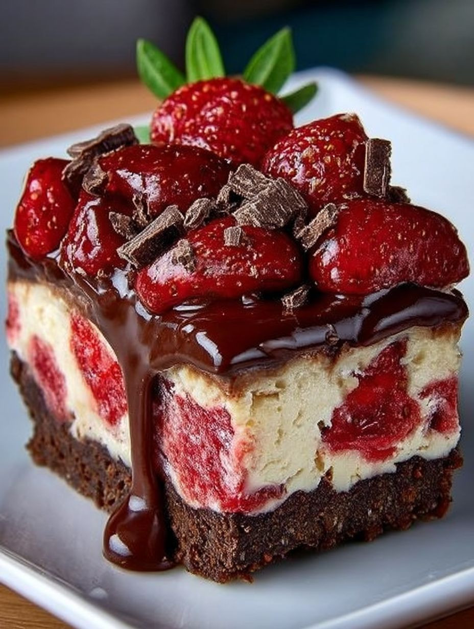 Schokoladen-Erdbeer-Wirbel-Käsekuchen image 2