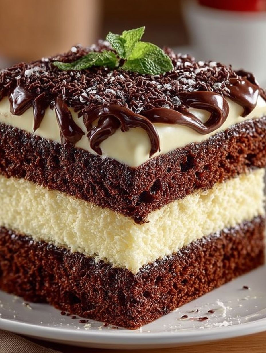 Schokoladen-Vanille-Schichtkuchen image 2