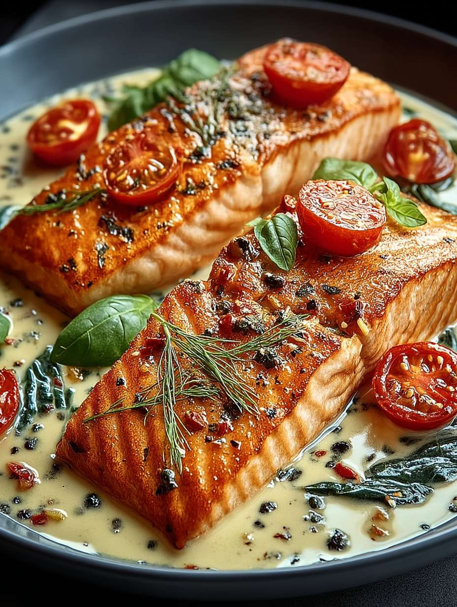 Toskanischer Lachs mit Sahnesoße image 2