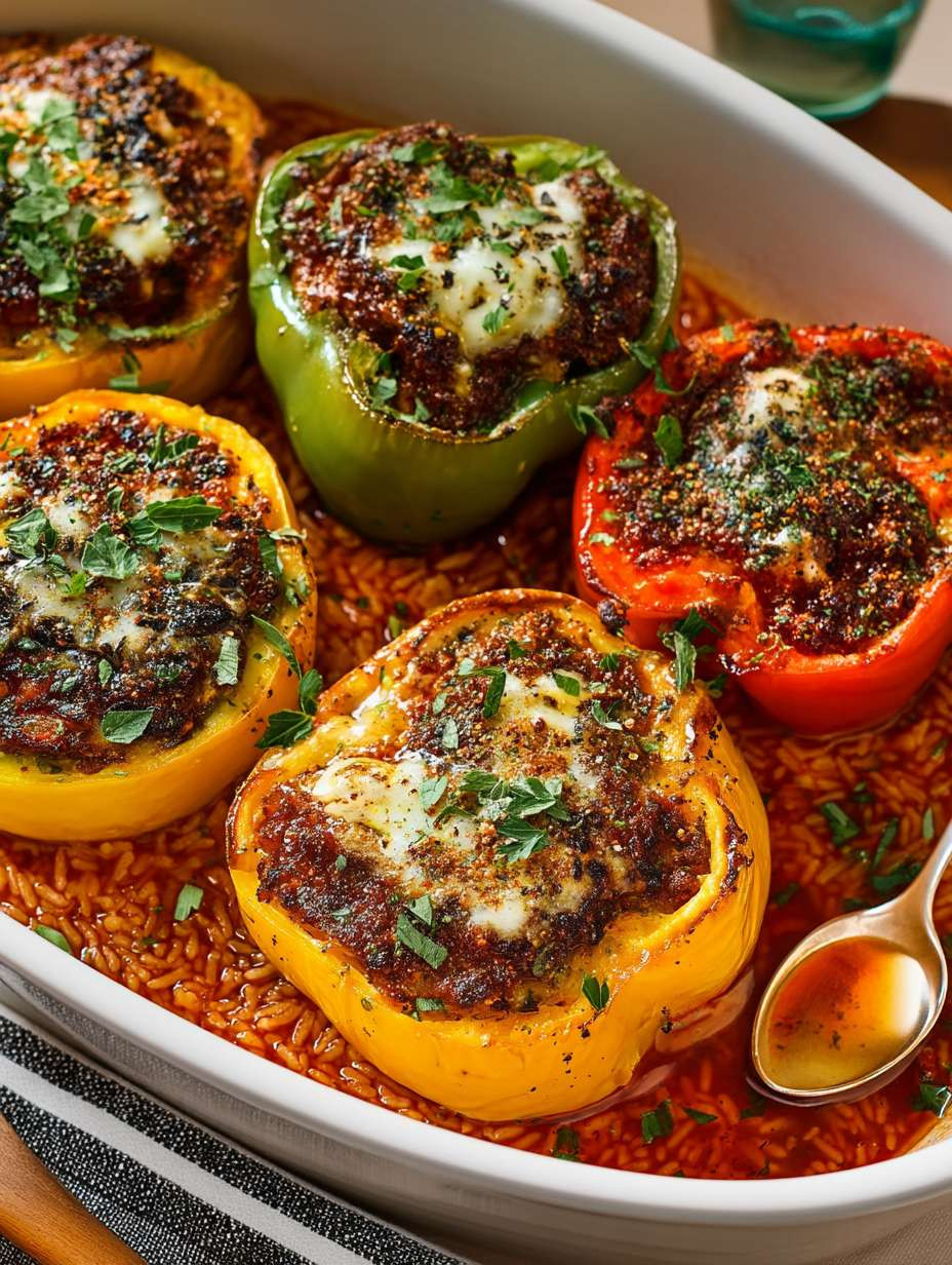 Vegane Paprikaschoten mit Reis gefüllt image 2