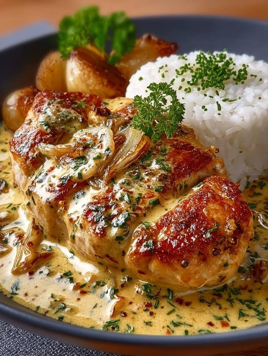 Zwiebel-Sahne-Hähnchen image 2