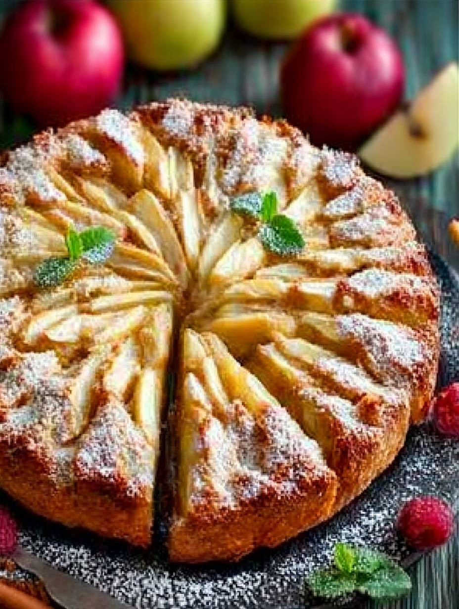 Apfelkuchen mit gemahlenen Mandeln image 2