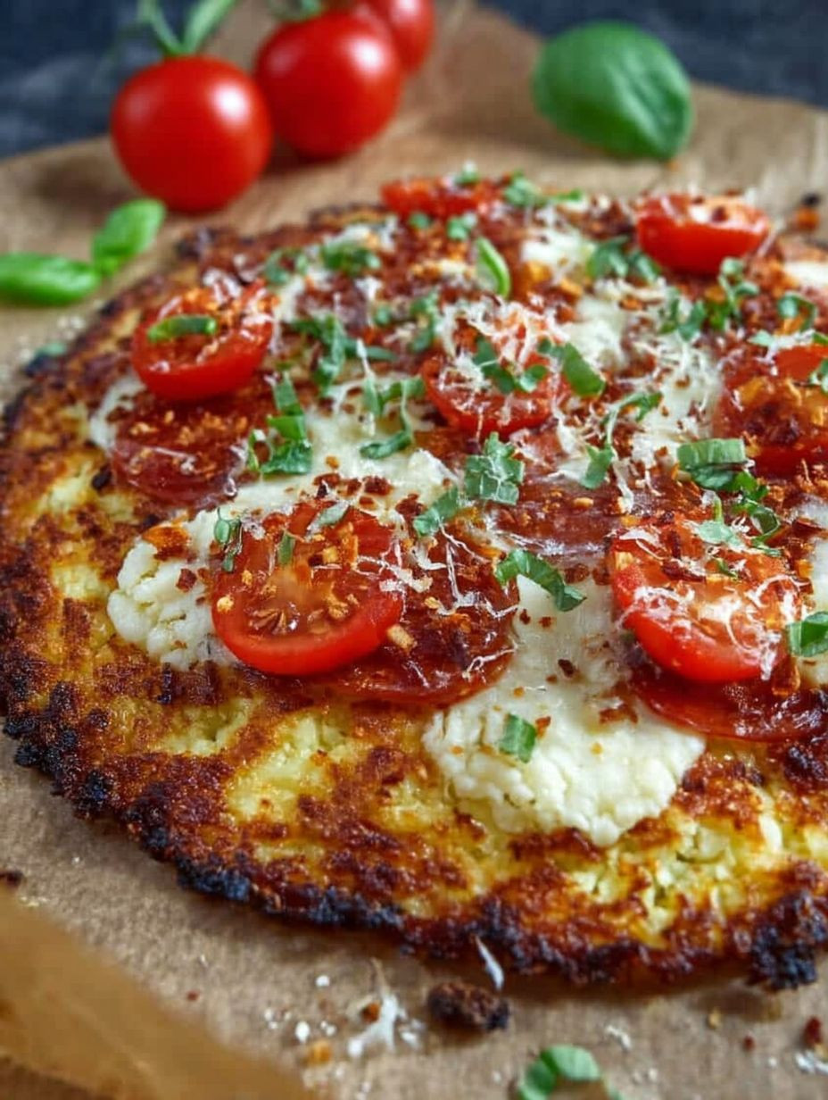 BLUMENKOHLPIZZA Low carb Rezept image 2