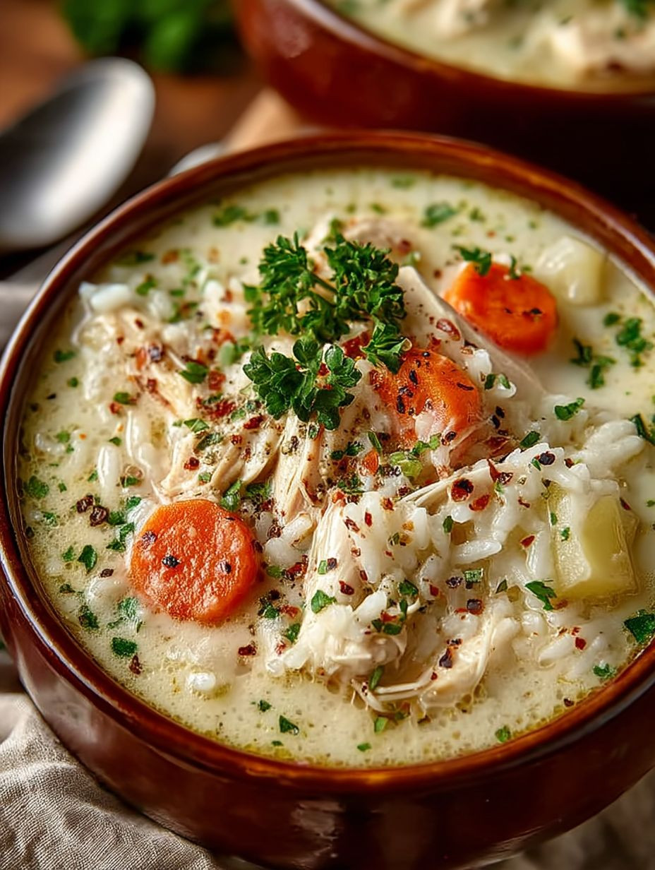 Cremige Hühner Reis Suppe image 2