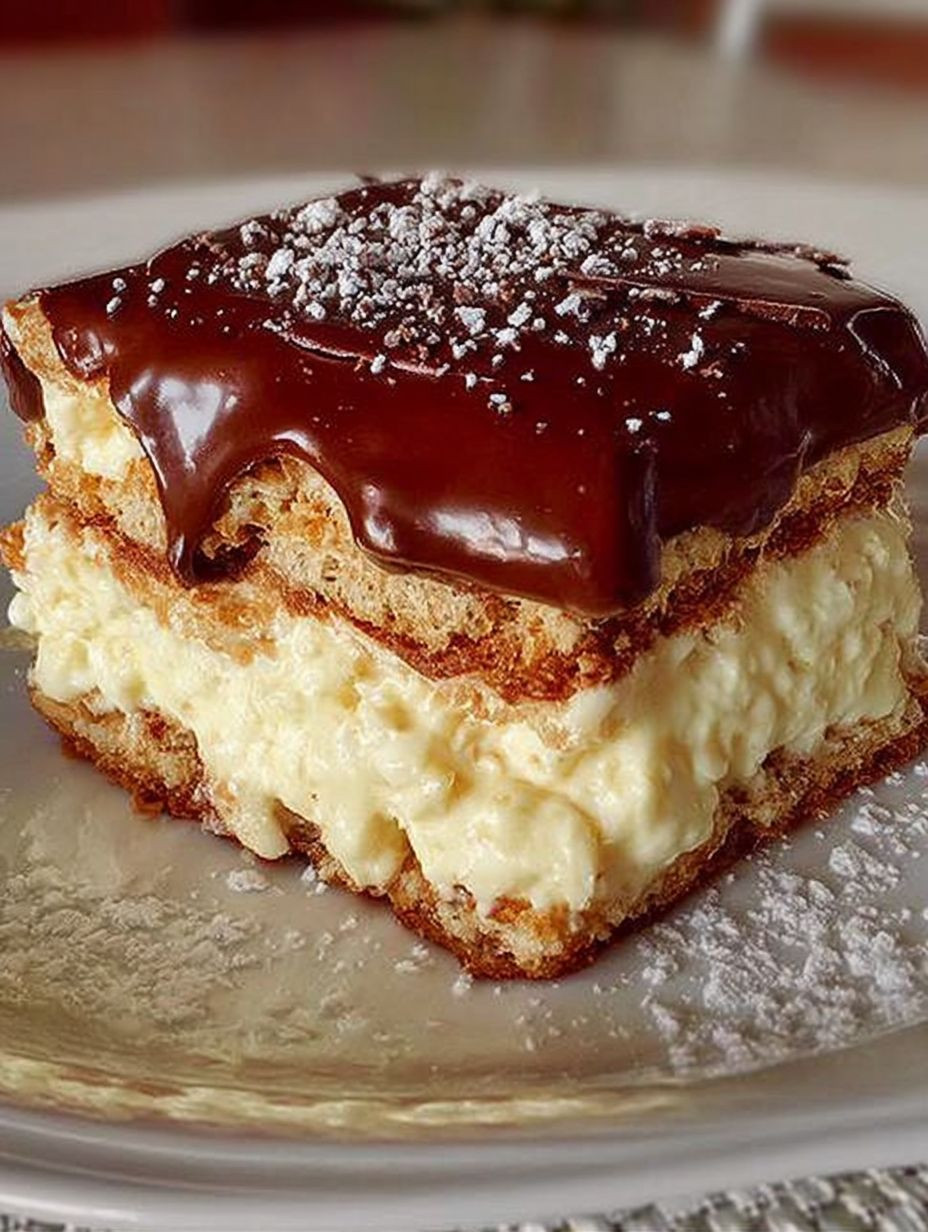 Eclair-Kuchen (ohne Backen, muss aber am Abend vorher zubereitet werden) image 2