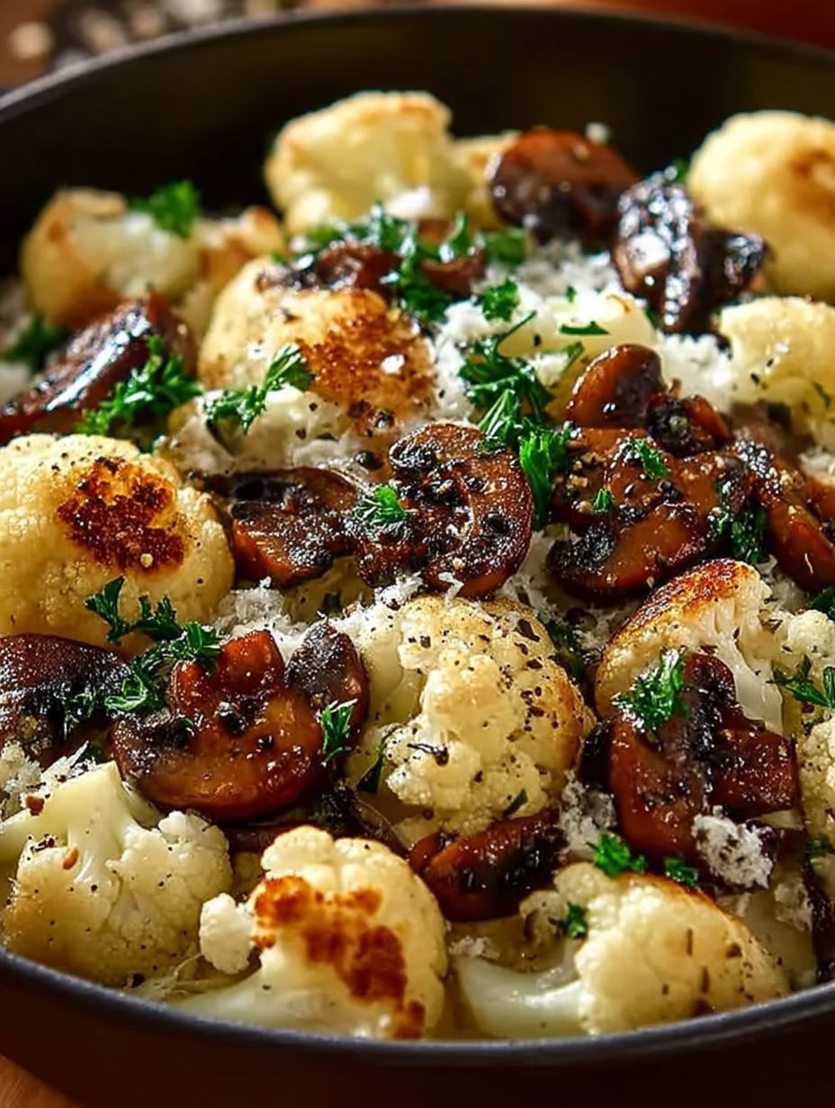 Garlic Cauliflower Mushroom Skillet image 2