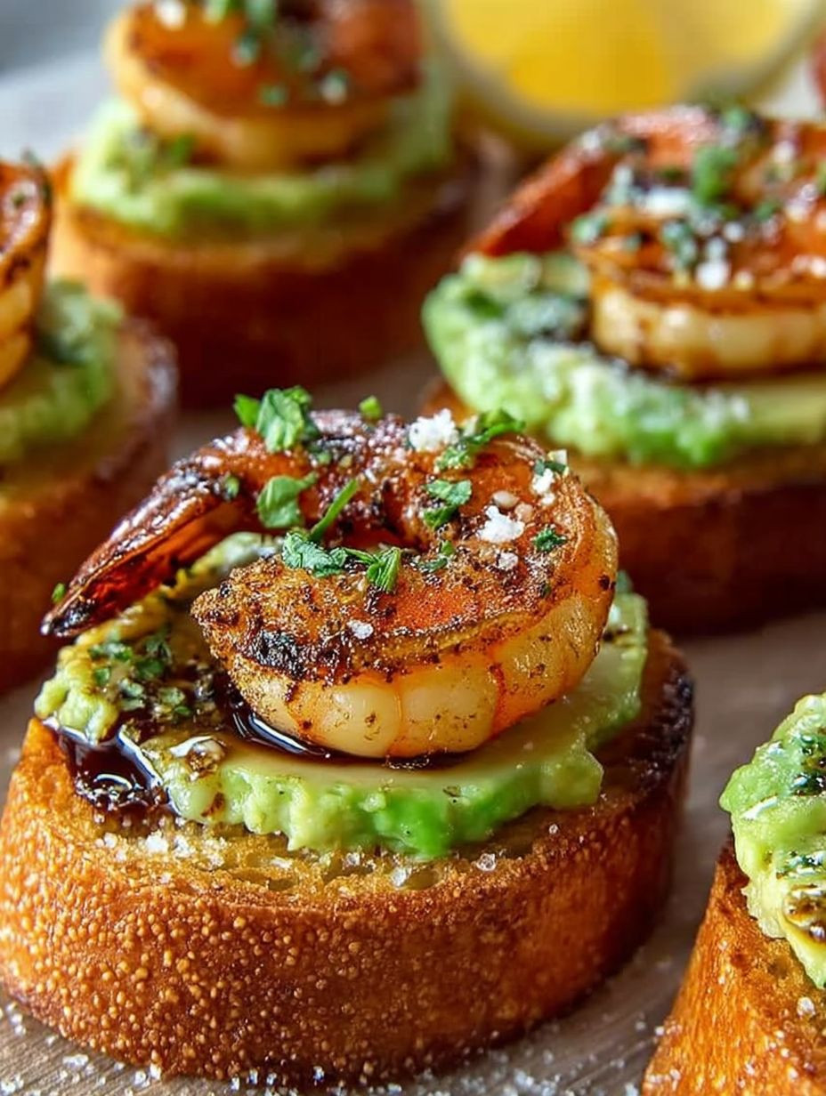 Garlic Shrimp Crostini mit Avocado image 2