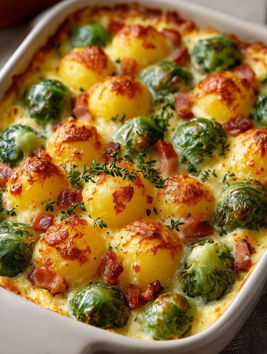 Herzhafter Winterauflauf mit Rosenkohl & Kartoffeln image 2