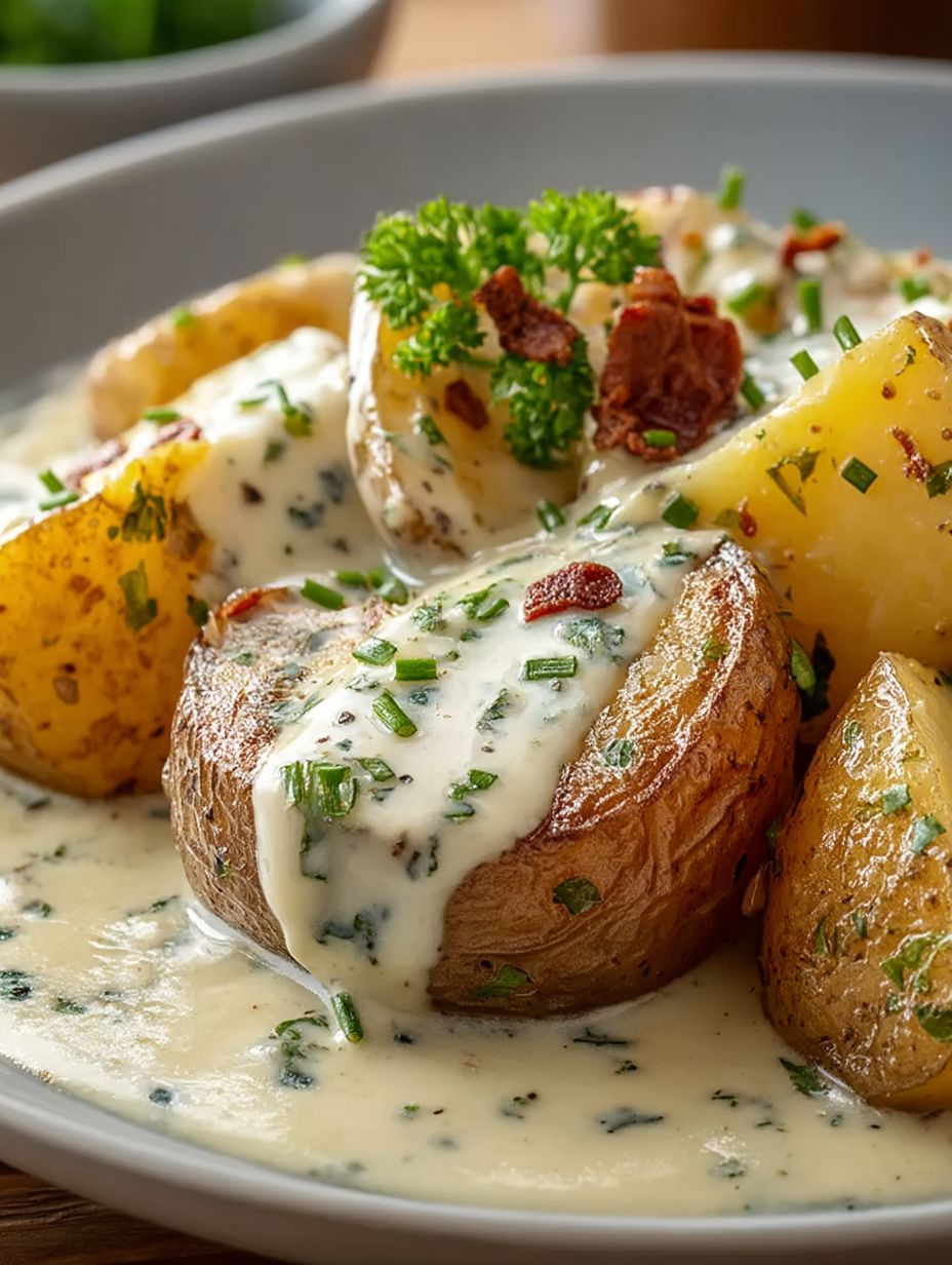 Kartoffeln in cremiger Knoblauchsoße image 2