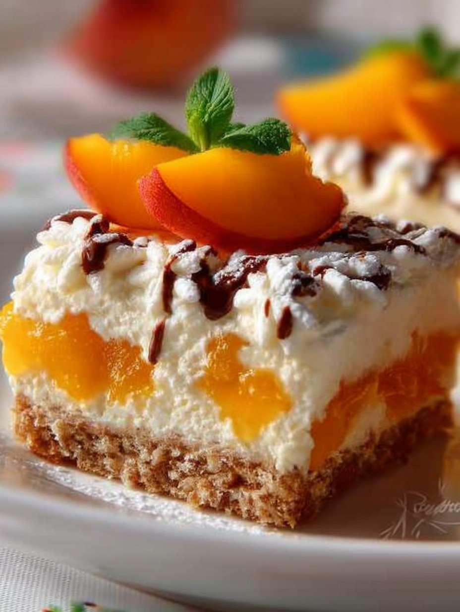 Nusskuchen mit Pfirsichcreme image 2