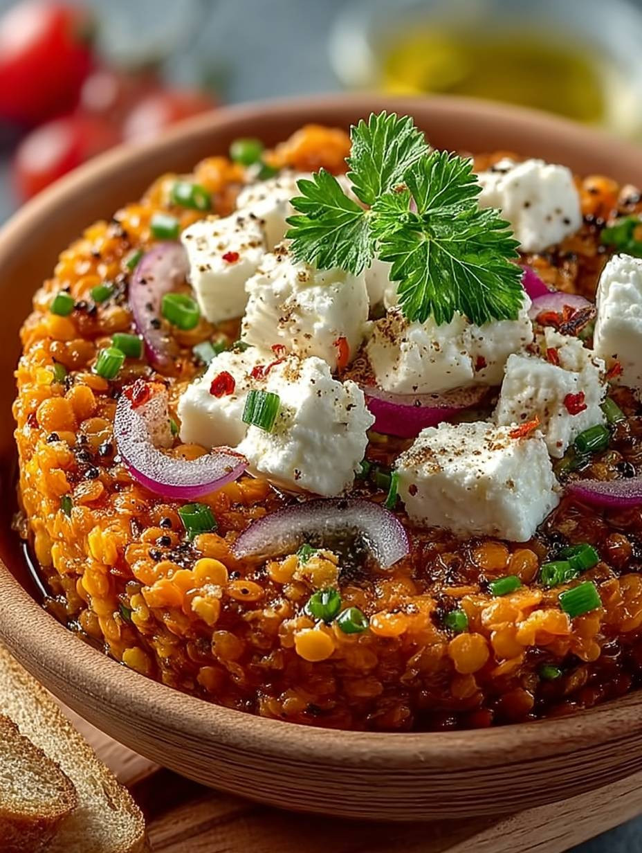 Rote Linsen Salat mit Feta image 2