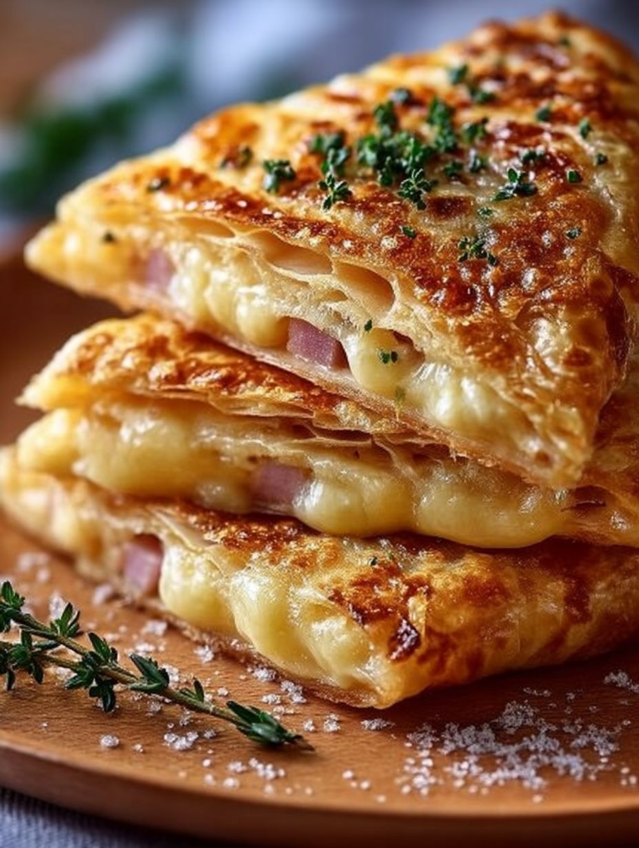 Schinken-Käse-Taschen im Airfryer image 2